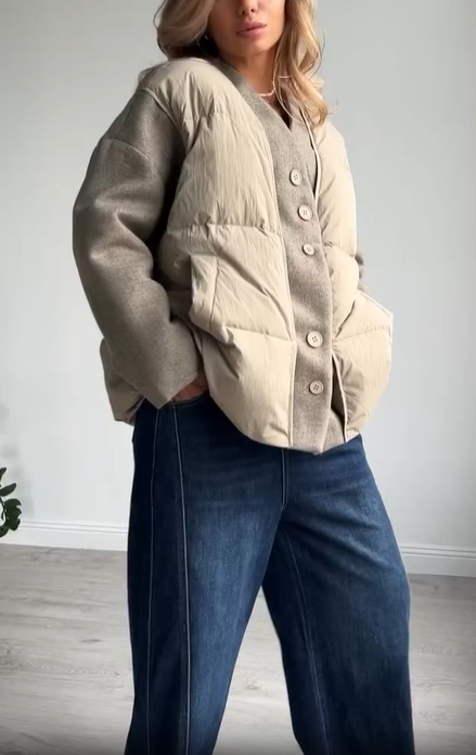 Wool-Blend Down Jacket