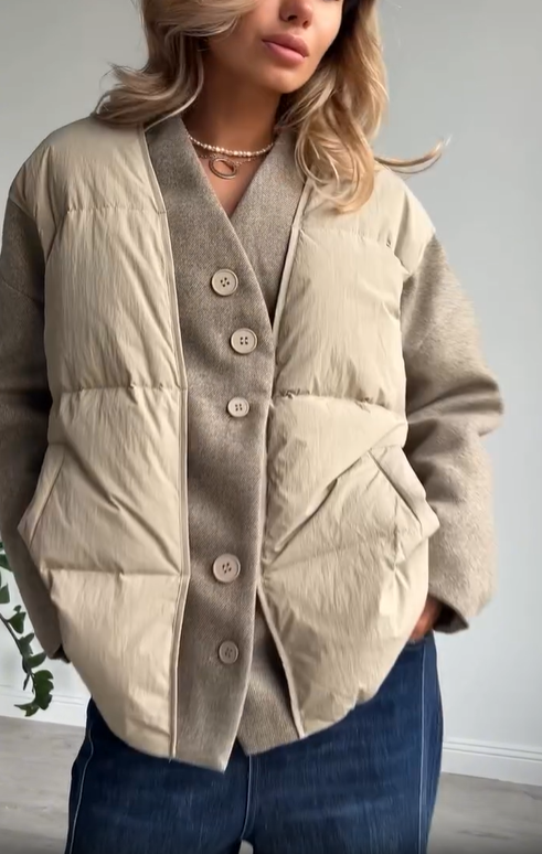 Wool-Blend Down Jacket