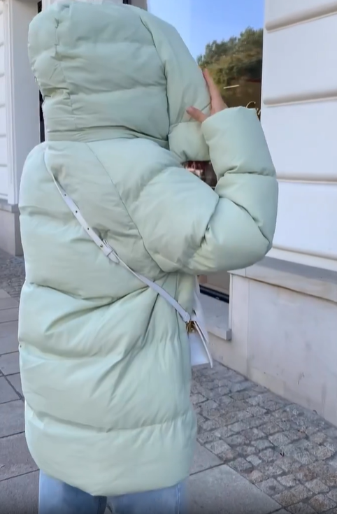 Hooded Puffer Coat with Drawstring Hem