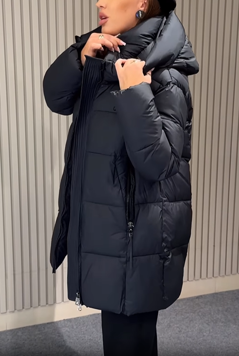 Quilted Hooded Puffer Coat with Adjustable Drawstrings