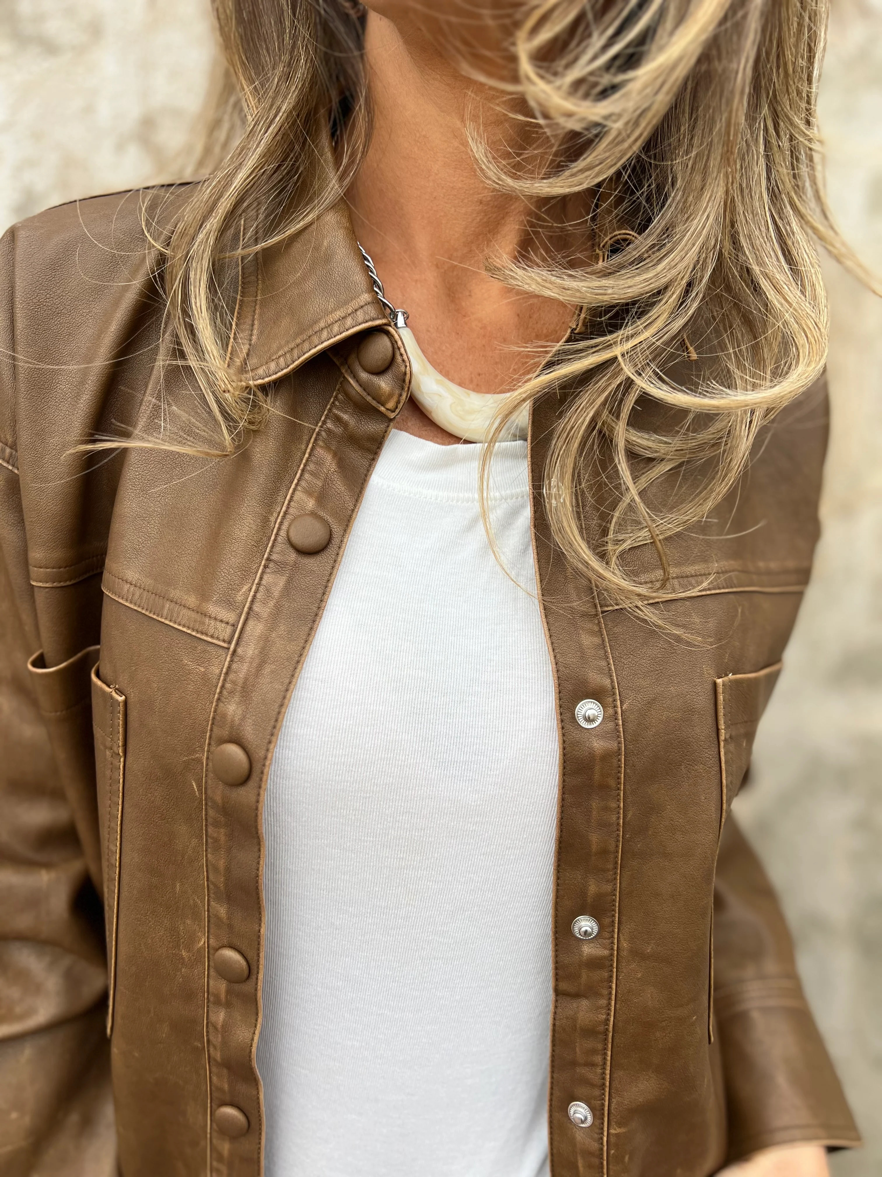 Eco-Leather Overshirt