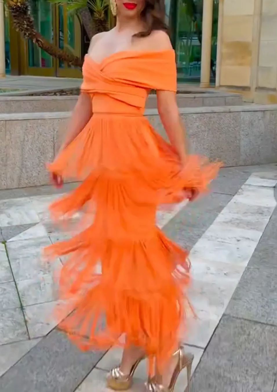 Valentina Orange Dress