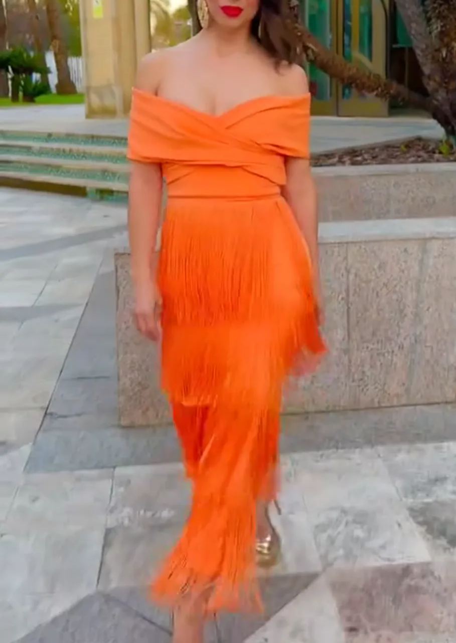 Valentina Orange Dress