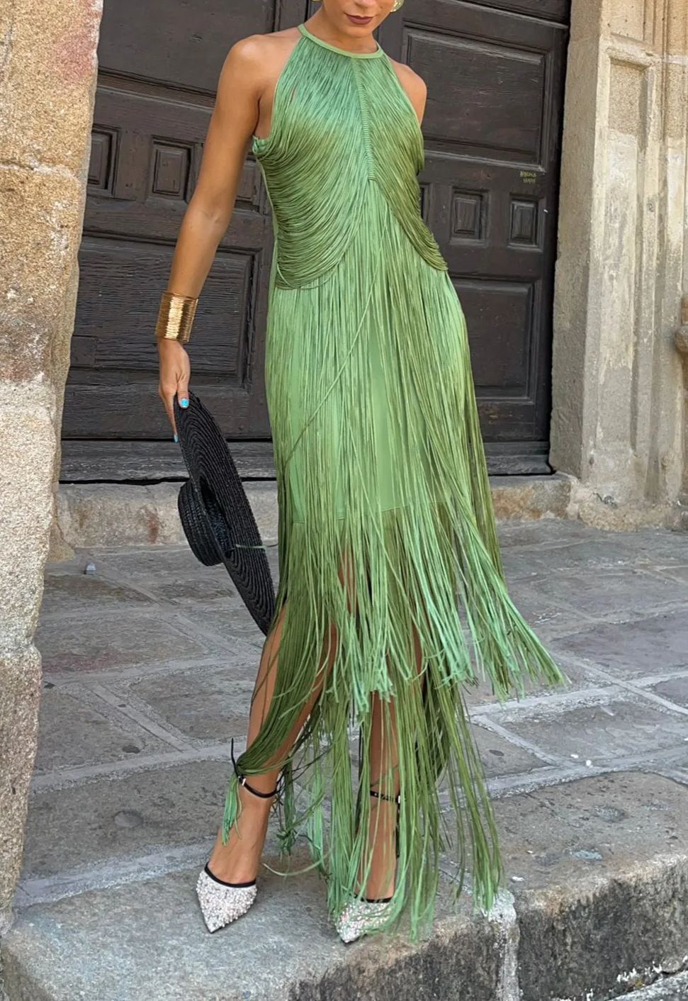 vestido oriana verde