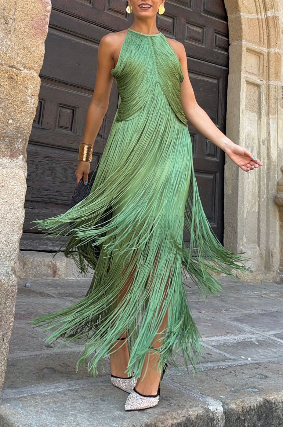 vestido oriana verde
