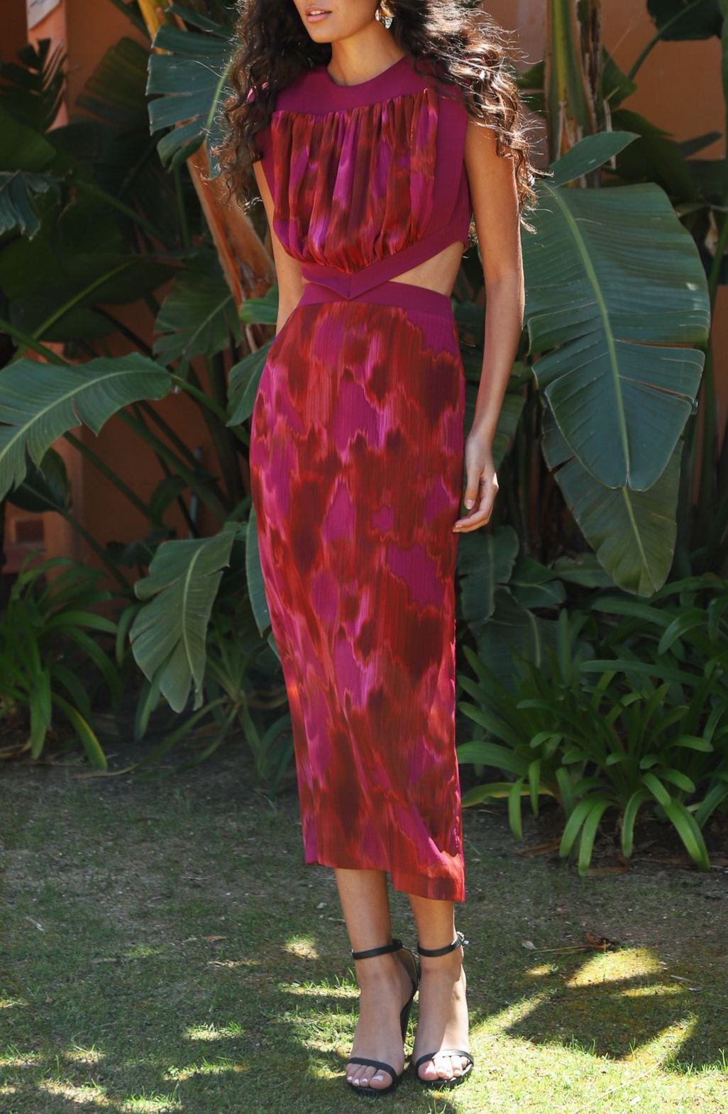 Artistically cut openwork dress