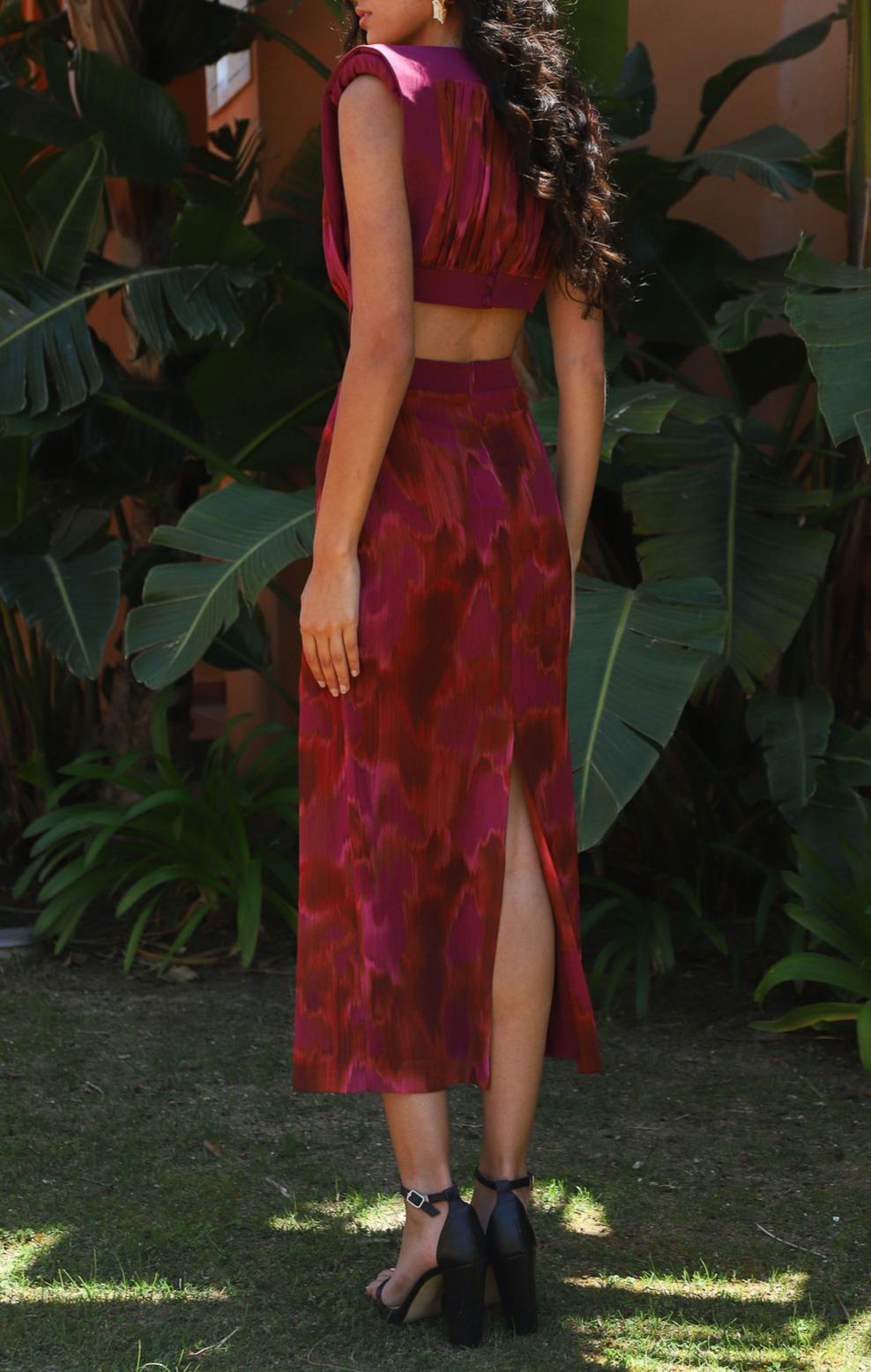 Artistically cut openwork dress