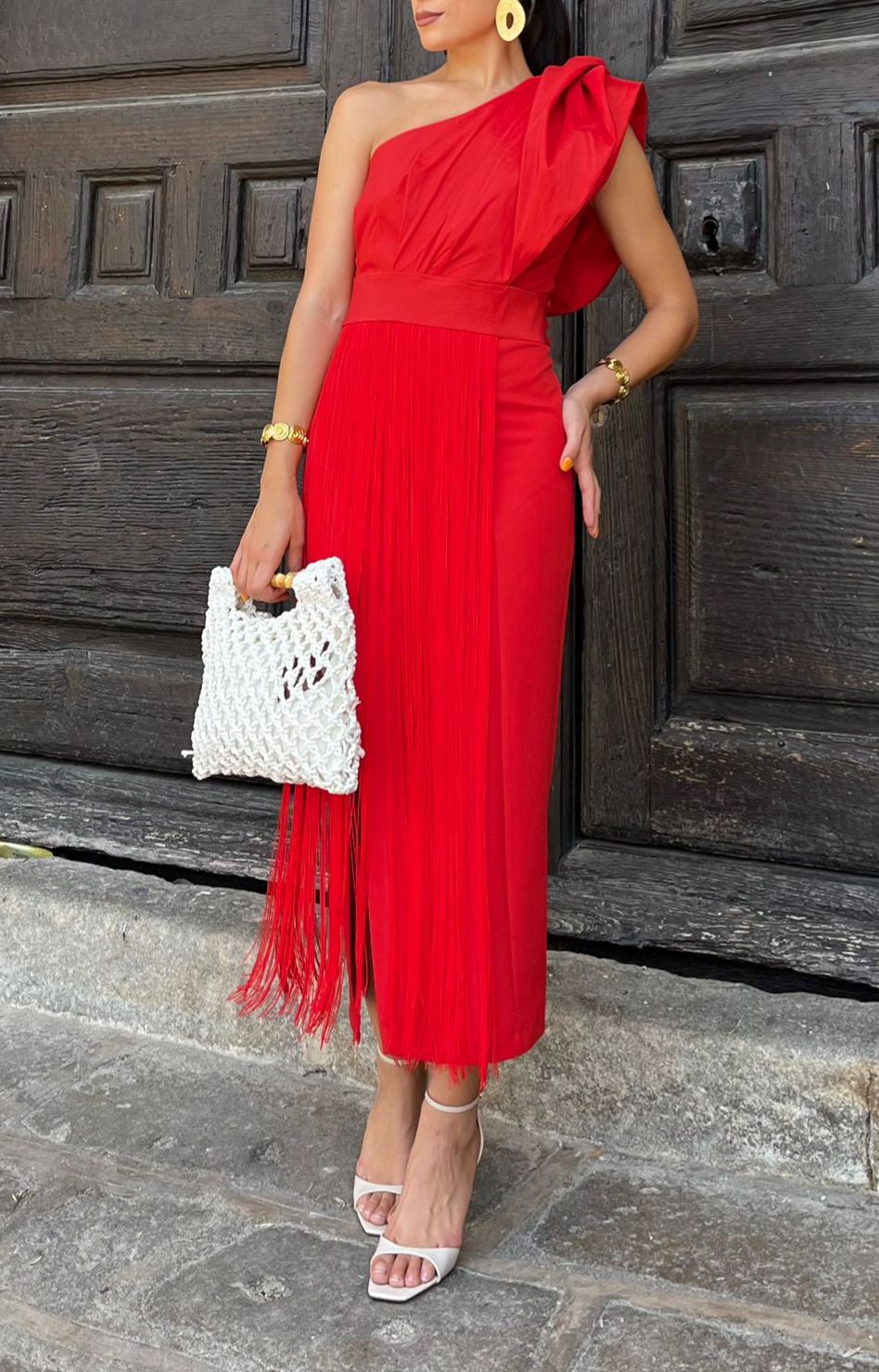 Habana Red Fringe Dress