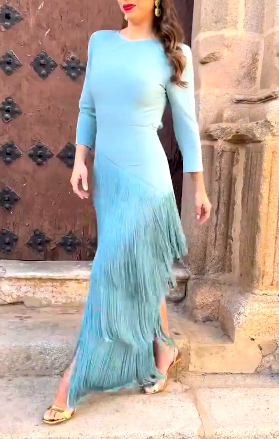 Fringed Backless Dress