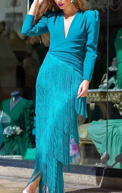 Margaret Salvia Dress 