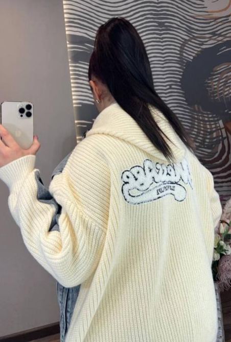 Denim and Knit Patchwork Hooded Jacket