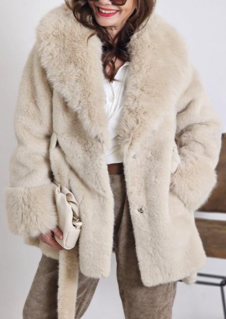 Belted Faux Fur Coat