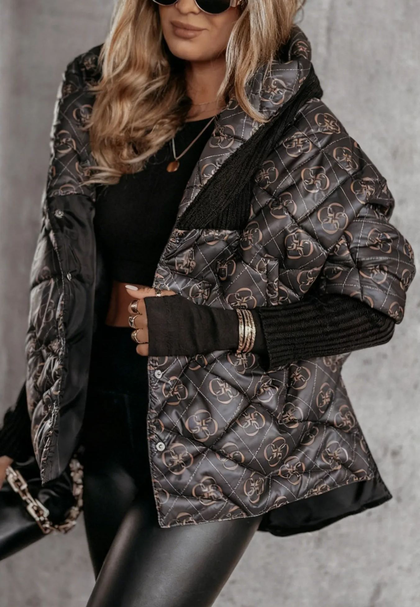 Burgundy Oversized Hooded Jacket