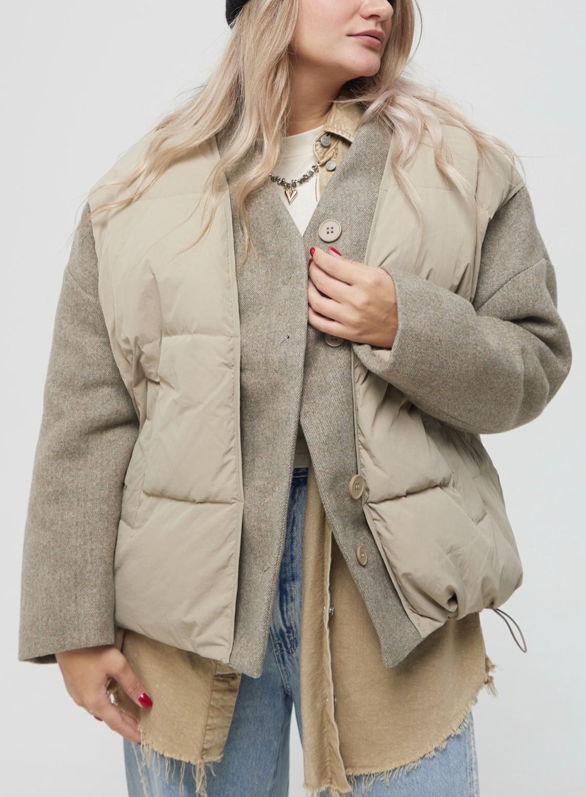 Wool-Blend Down Jacket