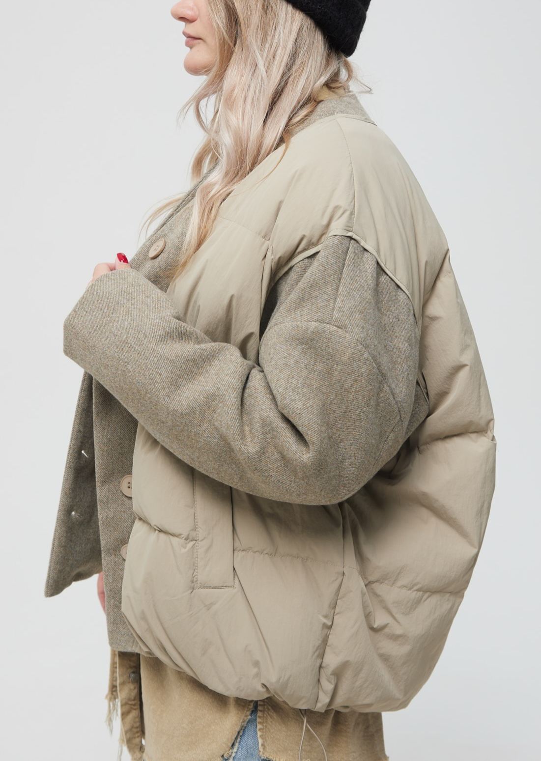 Wool-Blend Down Jacket