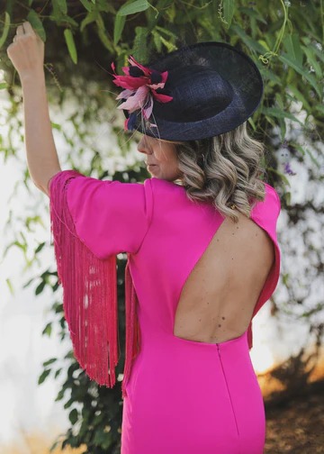 Fringe Cape - Sleeve Midi Dress