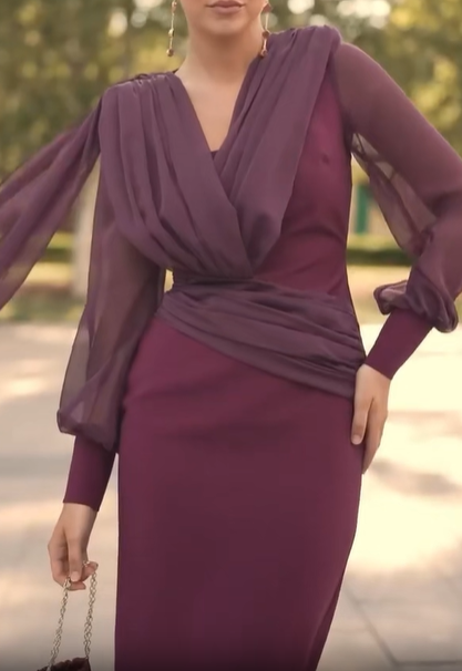 Fringe - Decorated Deep - V Dress