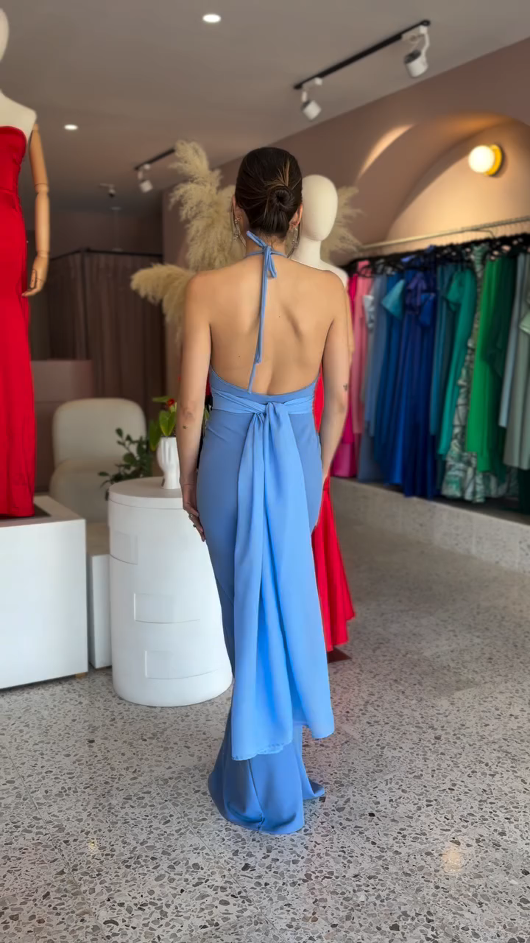[Copy]One-Shoulder Floral Maxi Dress