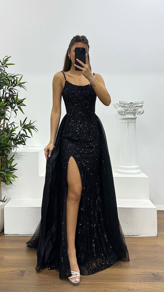 Rope Strap Special Design Evening Dress