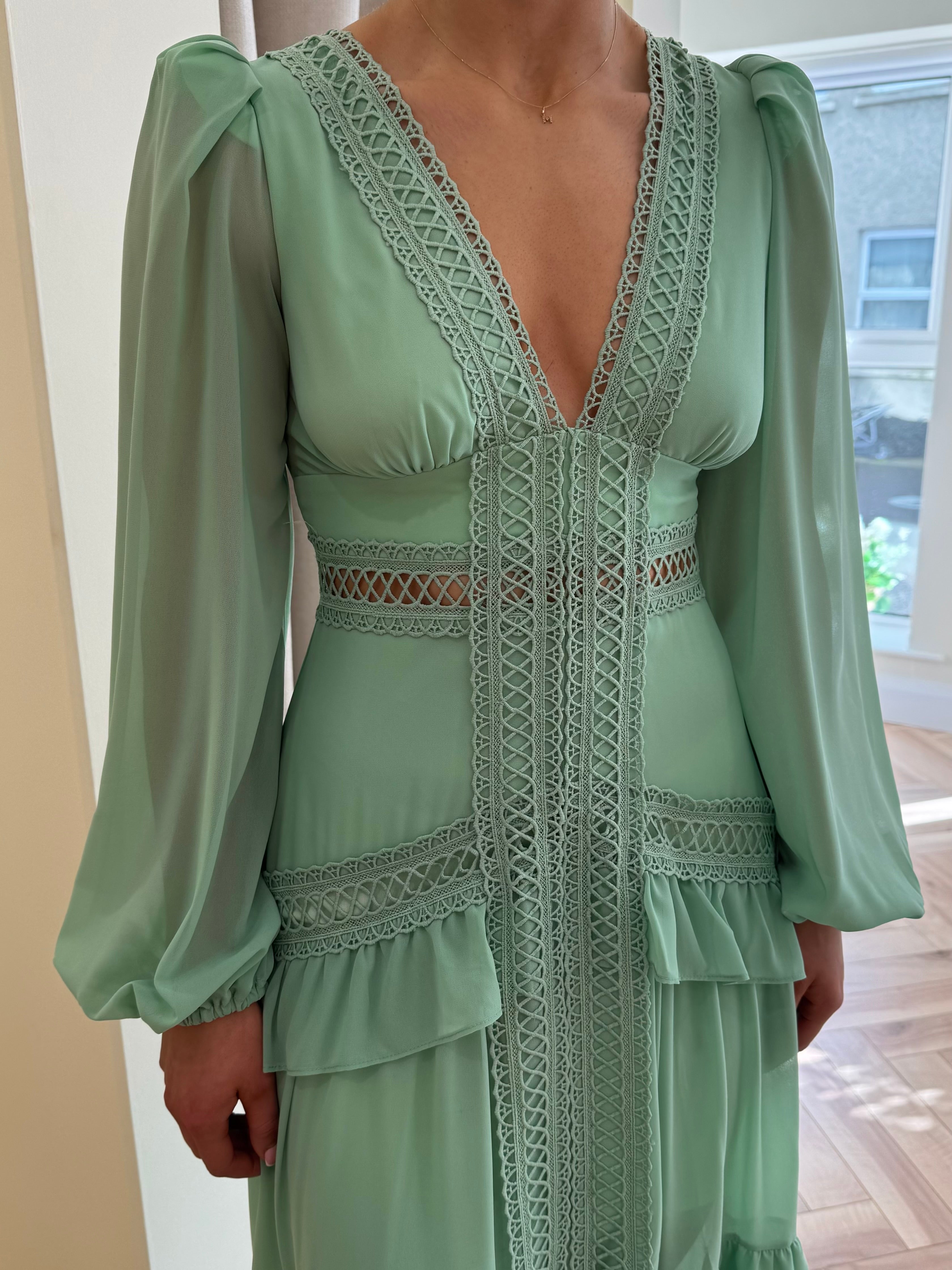 Pippa Dress in Mint Green