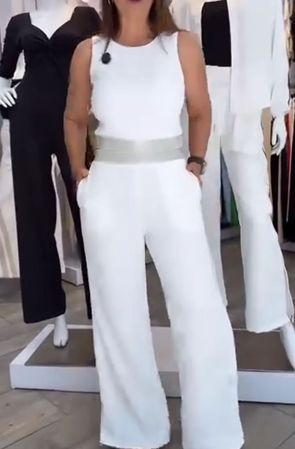 [Copy]Colorblock Sleeveless Floral Maxi Dress