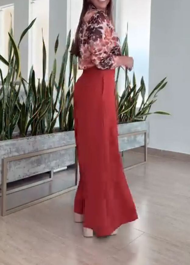 [Copy][Copy]Colorblock Sleeveless Floral Maxi Dress