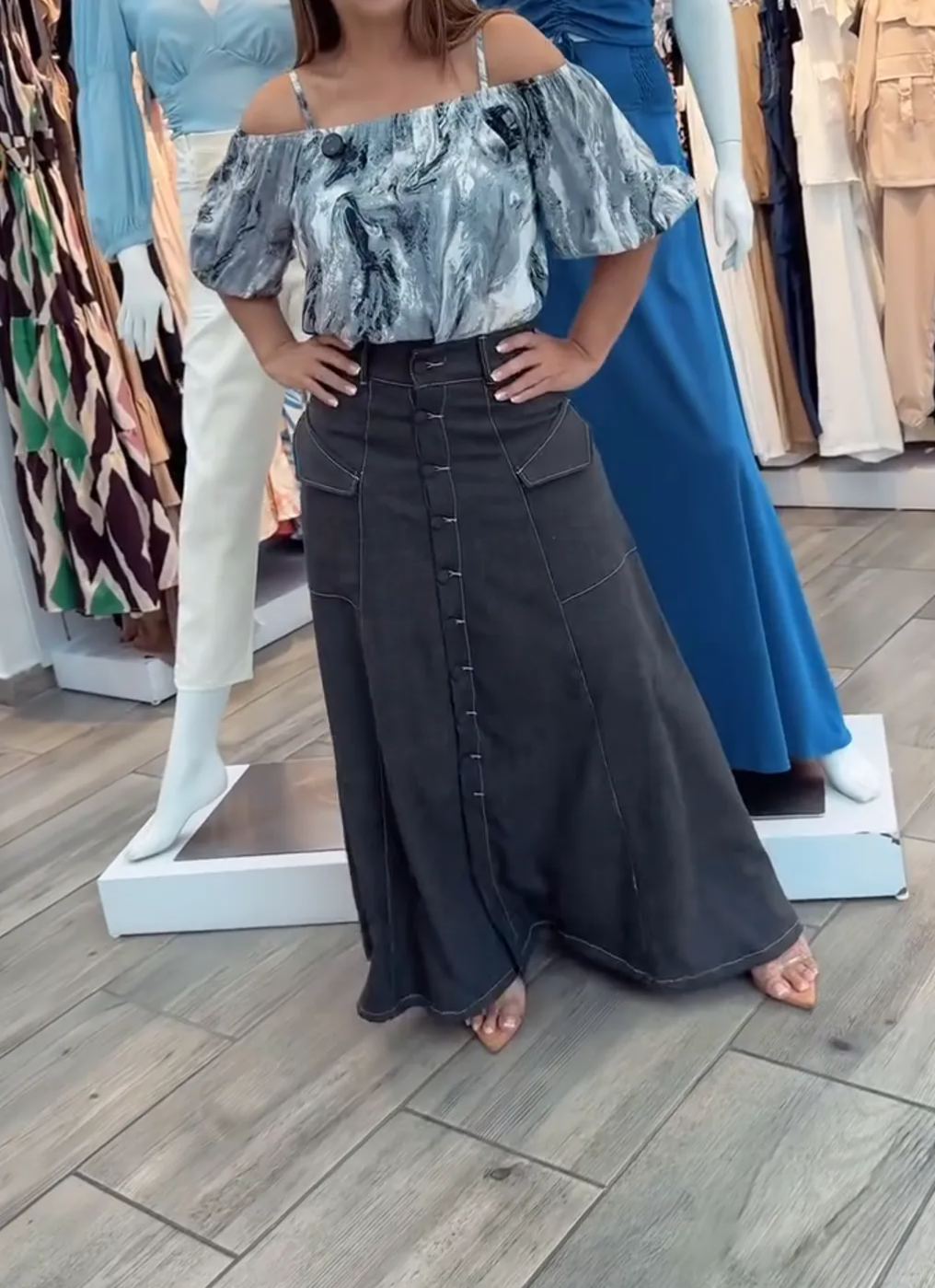 [Copy][Copy][Copy][Copy]Colorblock Sleeveless Floral Maxi Dress