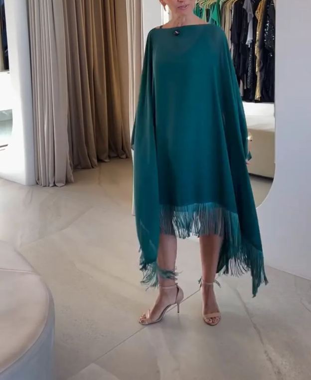 [Copy][Copy]Camel Kaftan Gown with Floral Waist Detail