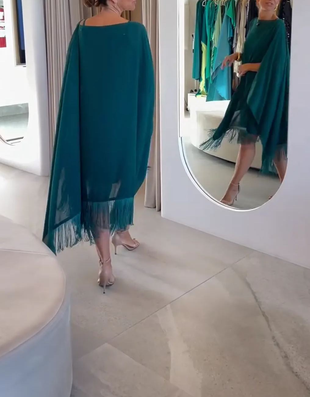 [Copy][Copy]Camel Kaftan Gown with Floral Waist Detail