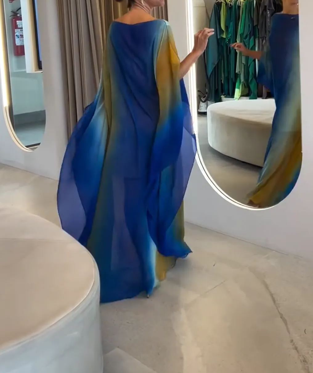 [Copy][Copy][Copy][Copy]Camel Kaftan Gown with Floral Waist Detail