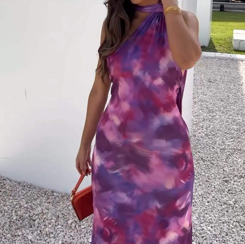 [Copy][Copy][Copy][Copy][Copy][Copy][Copy]One-Shoulder Floral Maxi Dress