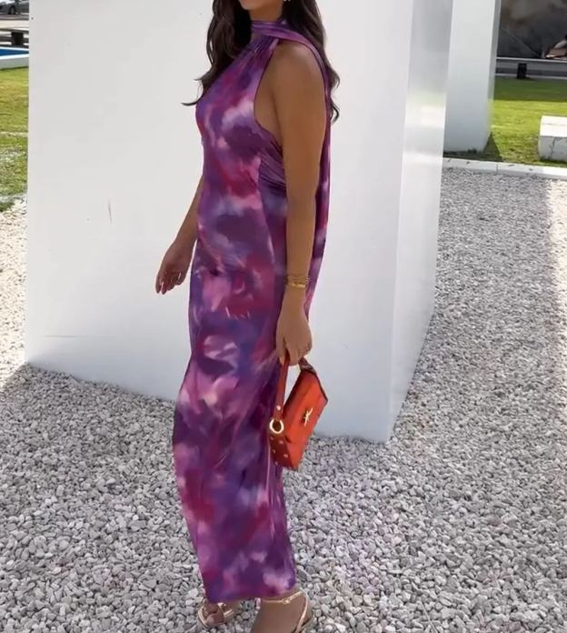 [Copy][Copy][Copy][Copy][Copy][Copy][Copy]One-Shoulder Floral Maxi Dress