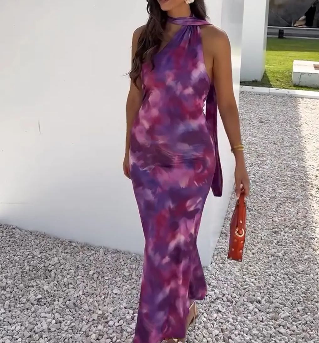 [Copy][Copy][Copy][Copy][Copy][Copy][Copy]One-Shoulder Floral Maxi Dress