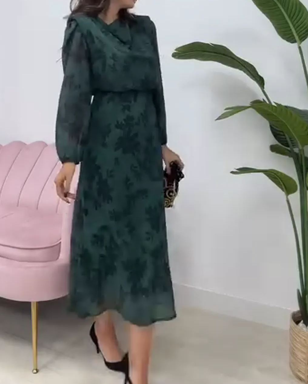 [Copy][Copy][Copy][Copy][Copy][Copy][Copy][Copy][Copy]Gold Embroidered One-Shoulder Midi Dress