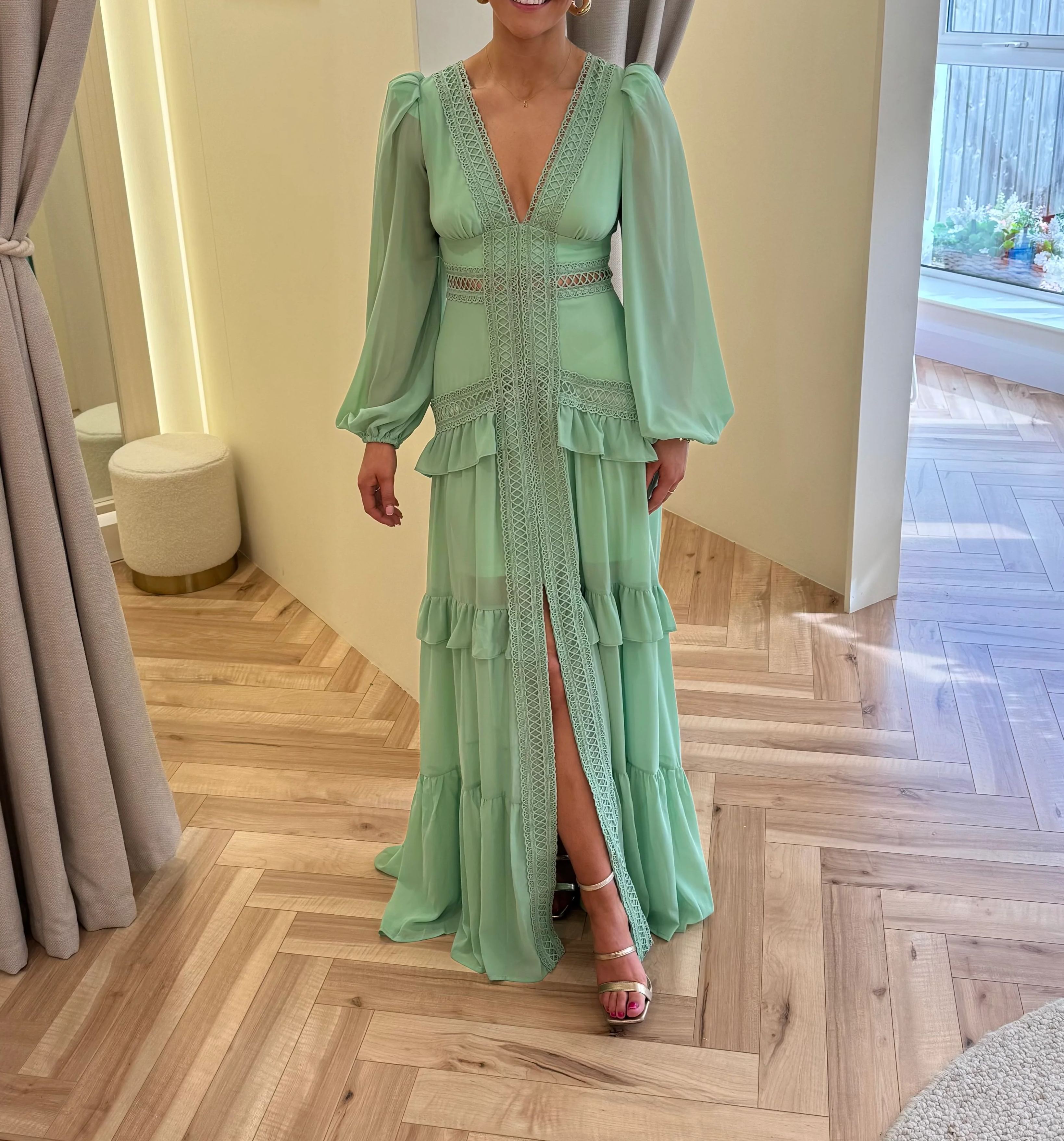 Pippa Dress in Mint Green