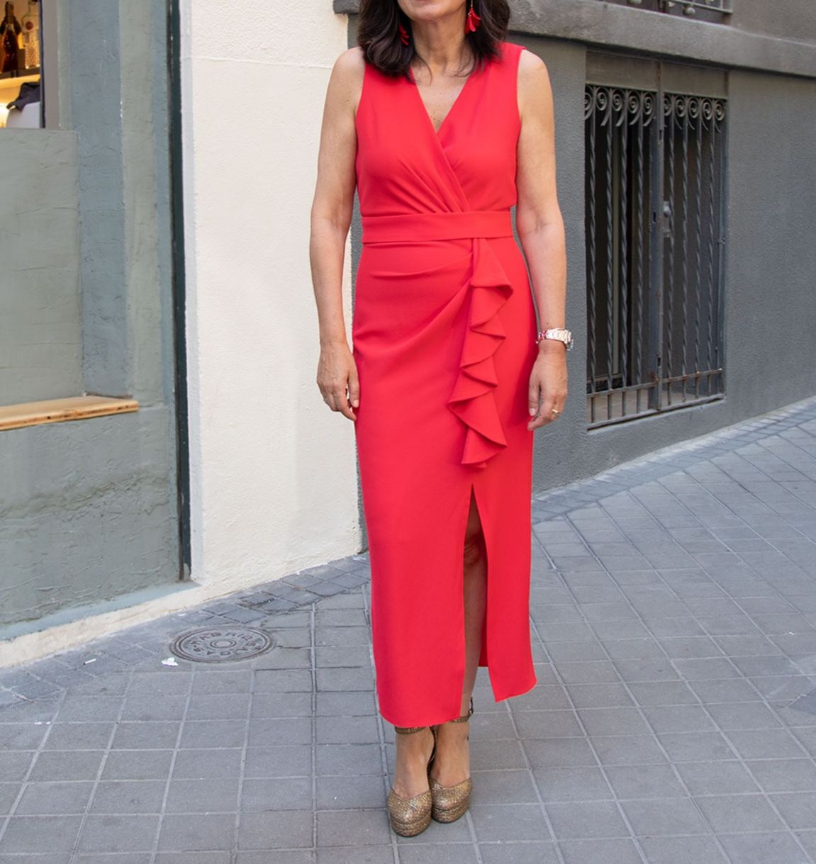 [Copy]Elegant Floral Wrap Dress