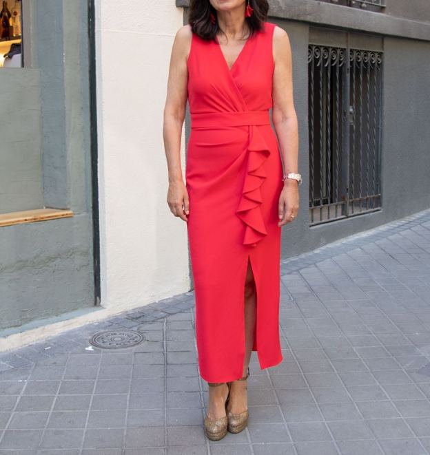 [Copy]Elegant Floral Wrap Dress