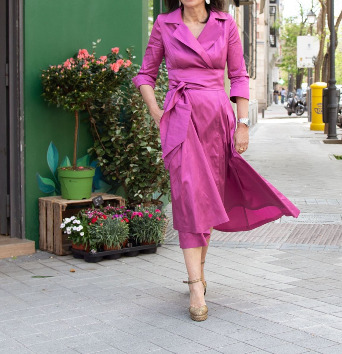 [Copy][Copy]Elegant Floral Wrap Dress