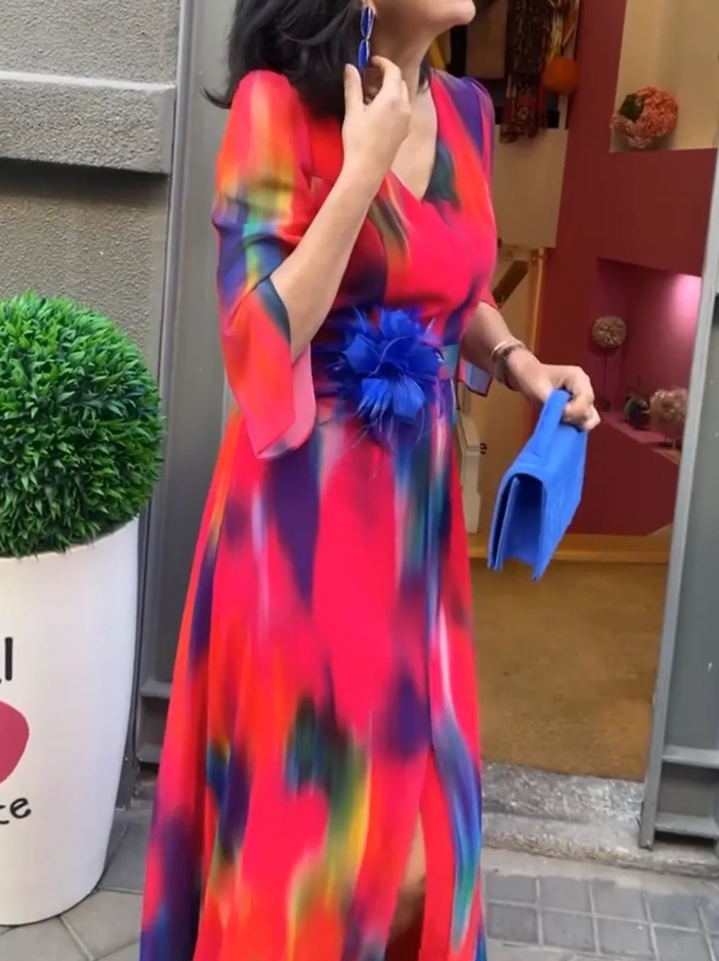 [Copy][Copy][Copy][Copy]Elegant Floral Wrap Dress