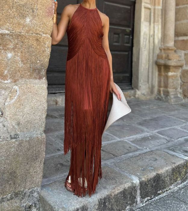 [Copy]Sunset Fringe Elegance Dress
