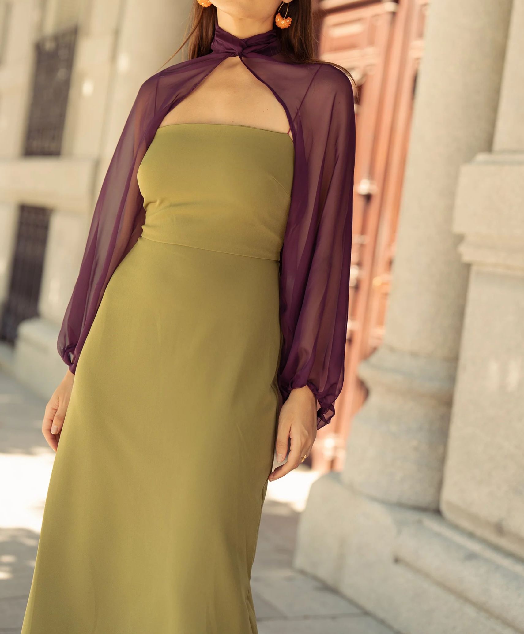 [Copy]Elegant One - Shoulder Chiffon Midi Dress Collection (Multiple Colors: Teal, Green, Fuchsia, Blue, Purple)