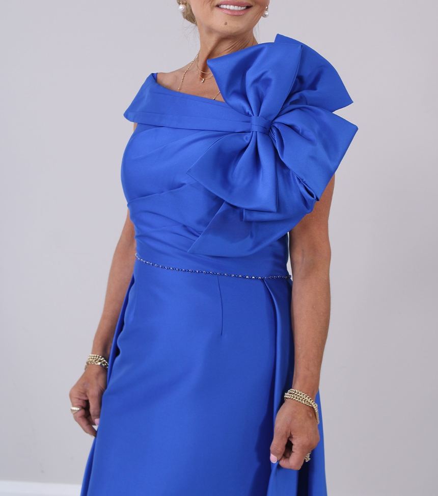 [Copy]Green Puff - Sleeve Midi Dress with Belted Waist
