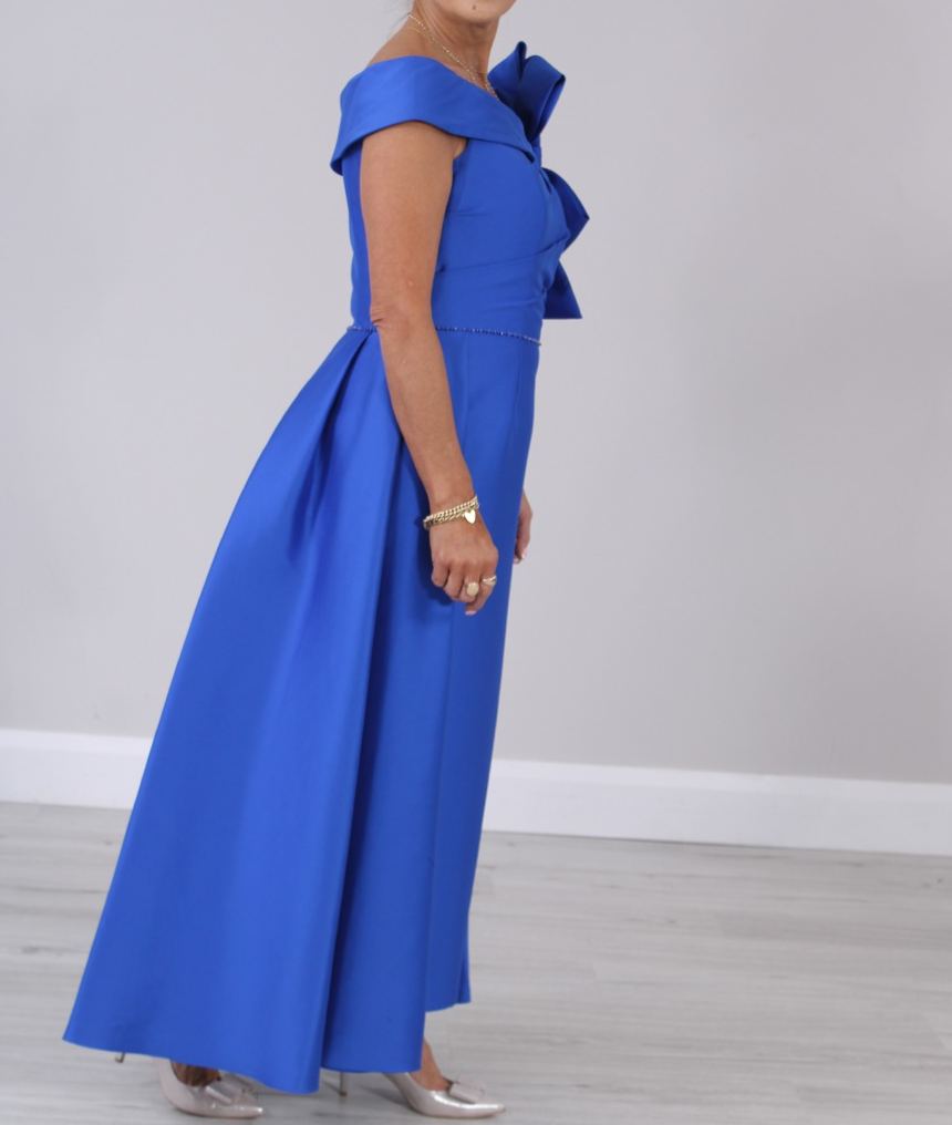 [Copy]Green Puff - Sleeve Midi Dress with Belted Waist
