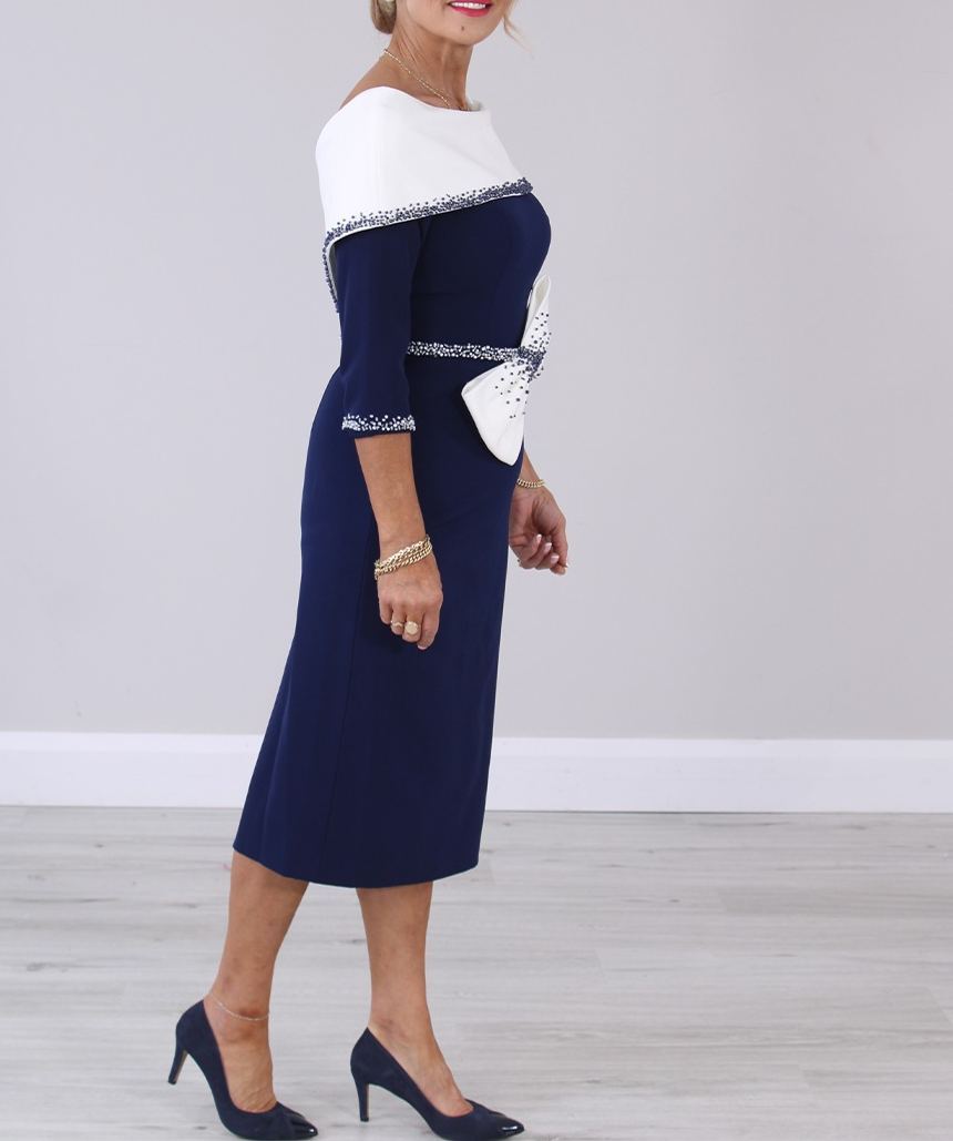 [Copy]Royal Blue Off - Shoulder Maxi Dress with Giant Bow