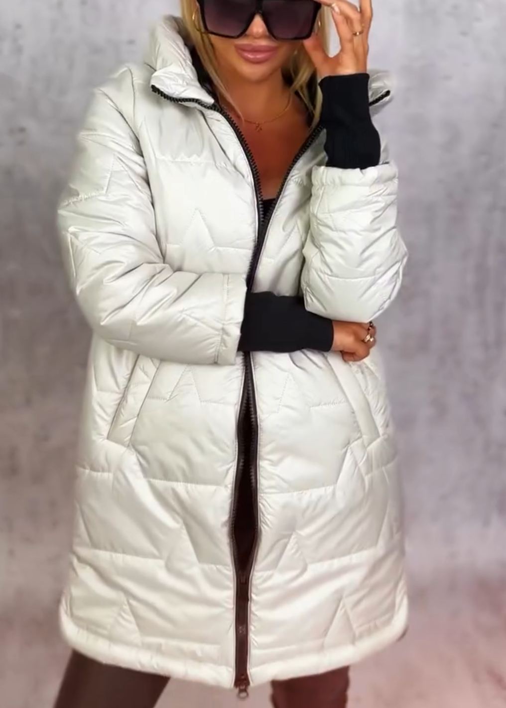 [Copy]Leopard Print Faux Fur Coat with Large Collar