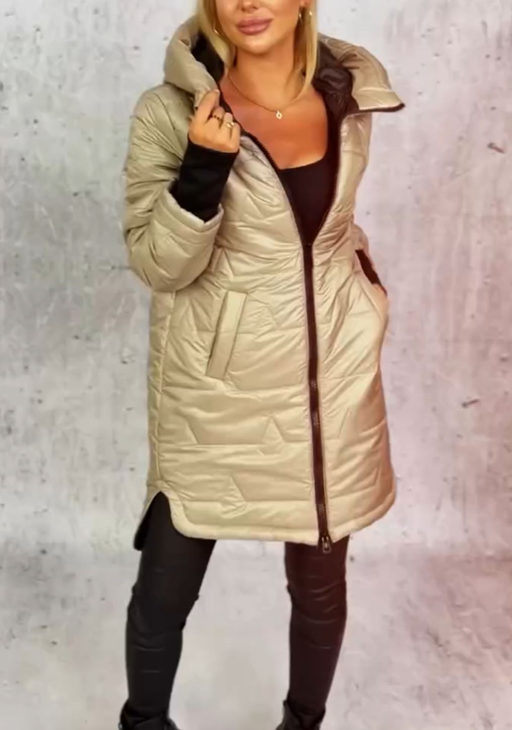 [Copy]Leopard Print Faux Fur Coat with Large Collar