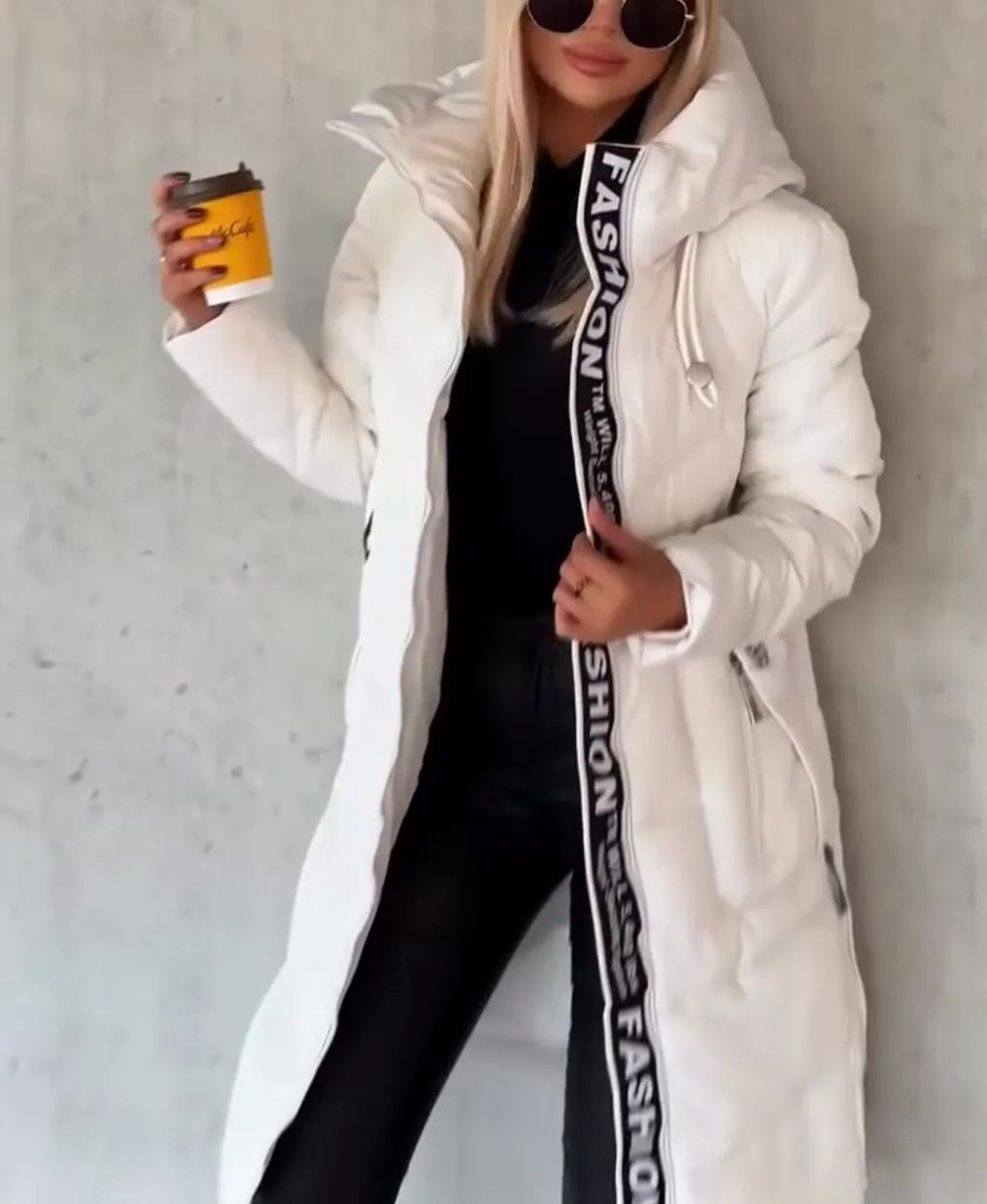 Long Hooded Down Jacket