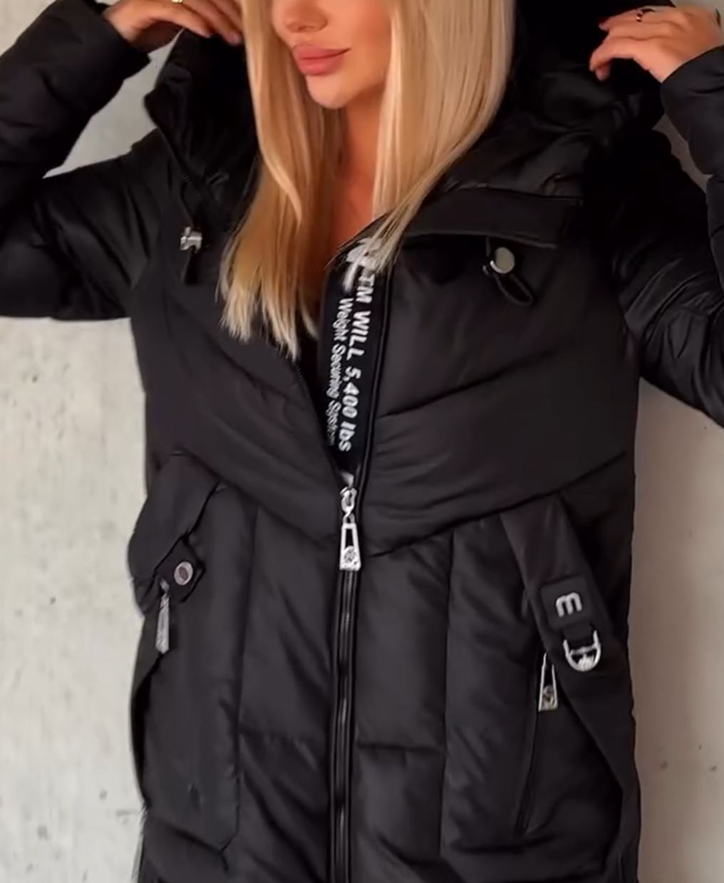 Long Hooded Down Jacket