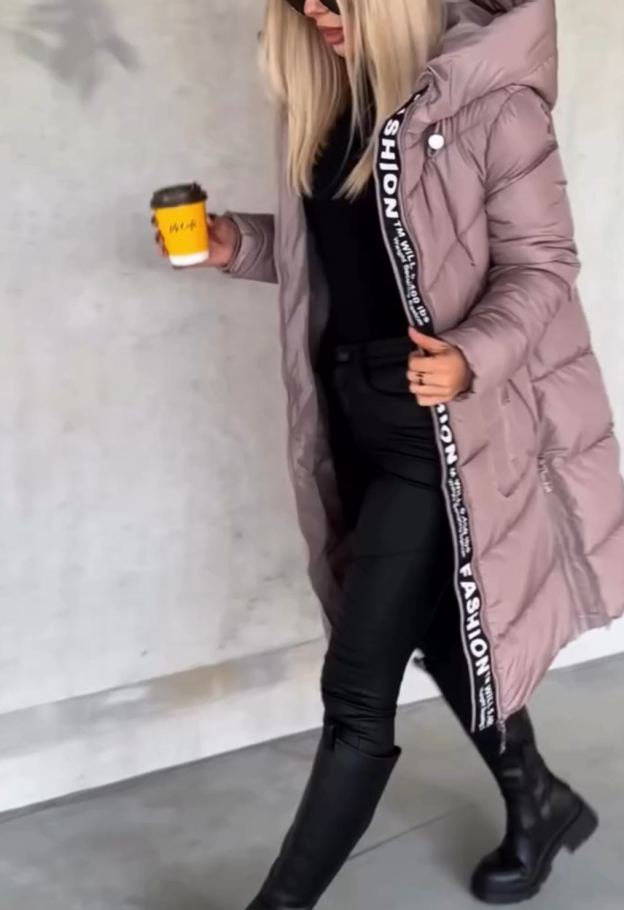 Long Hooded Down Jacket
