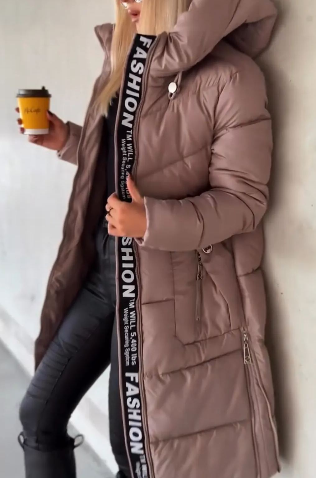 Long Hooded Down Jacket